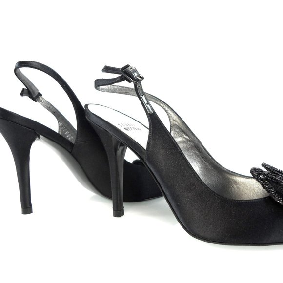 NIB STUART WEITZMAN BEADED MESH BOW SLINGBACK - Picture 8 of 11